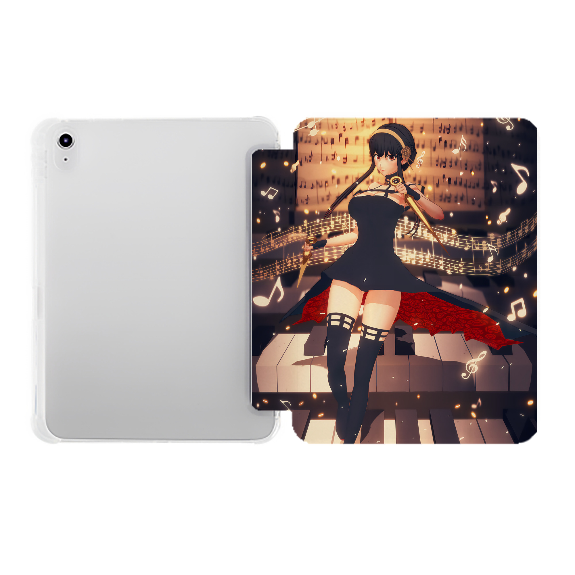 （画像用） SPY×FAMILY间谍家家酒 IPad ケース ペン収納付き 三つ折りスタンド PUレザー×シリコン 対応機種9.5/10.5/10.9インチ